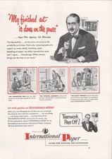 1952 Ad * International Paper Company * Ticonderoga Offset Press