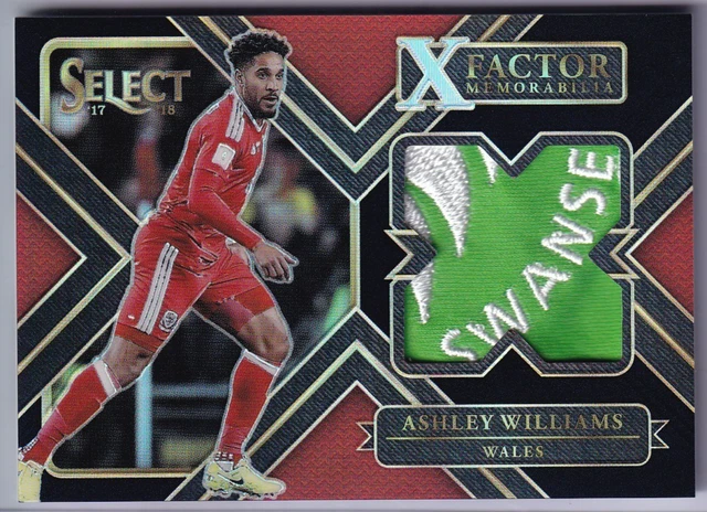 ASHLEY WILLIAMS 1/1 MATCH WORN PATCH Panini Select X Factor Swansea Wales 2017