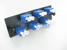 Panduit FAP6WBUDLCZ Fiber Panel w/6 LC Duplex Singlemode Adapters Blue ~STSI