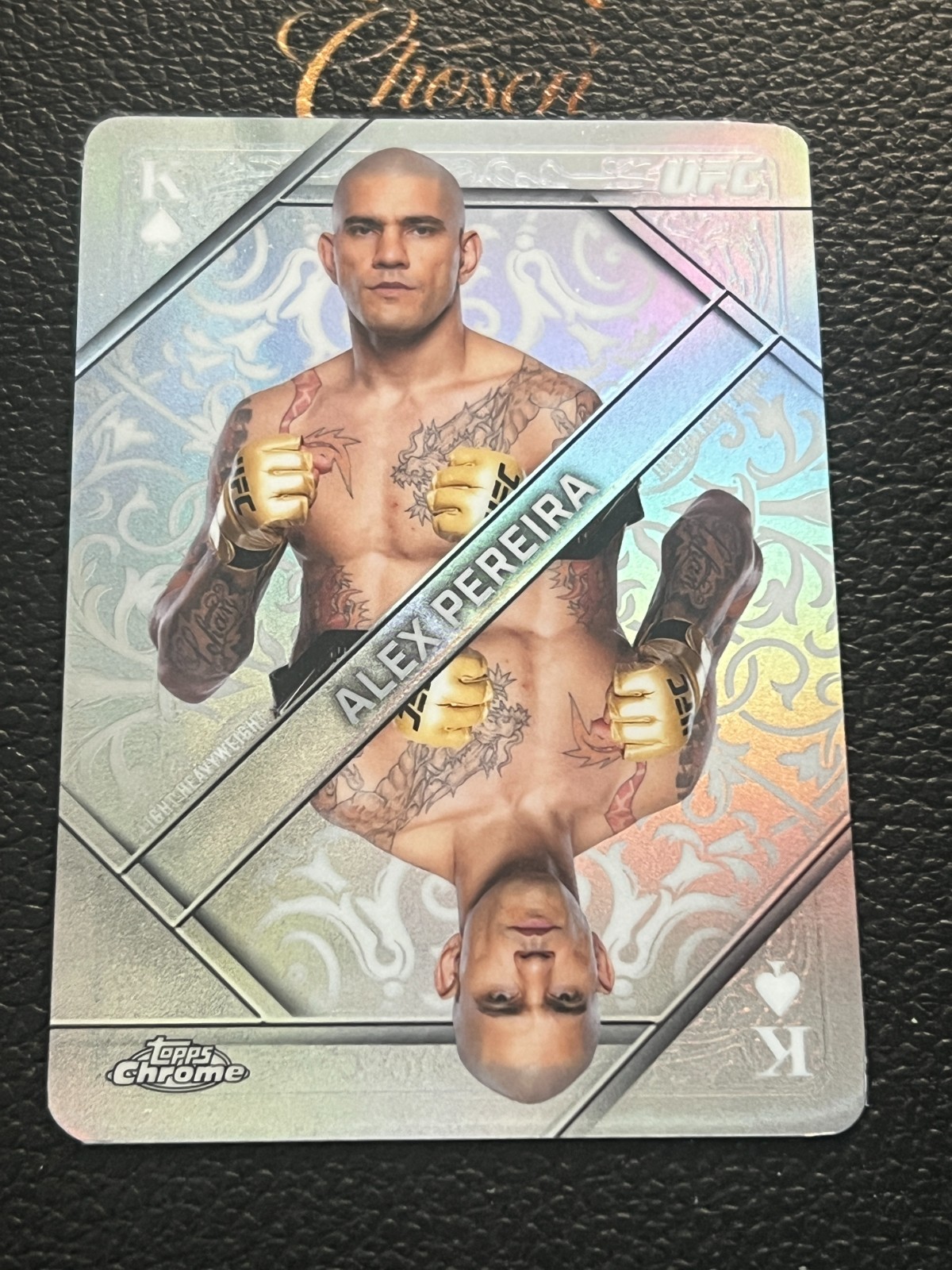 2026 Topps Chrome UFC Alex Pereira Kings and Queens Refractor SP CF18