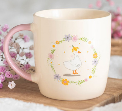 Something Different Keramik-Tasse Floral Duck 320ml Bunt Neu OVP