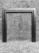 RESTORED METAL FIRE SURROUND FIREPLACE INSERT SQUARE FRAME EDGE