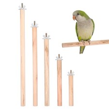 5pcs Wood Bird Perches, Parrot Cage Stand Pole Natural Wood Pet Bird Perch