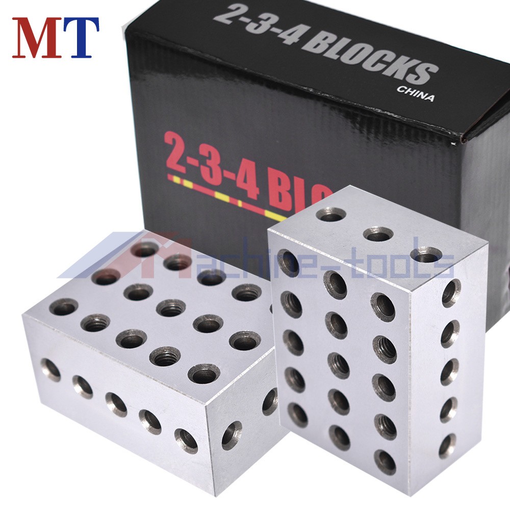 23 Holes 1 Matched Pair Ultra Precision 2-3-4 234 Blocks .0002" Machinist