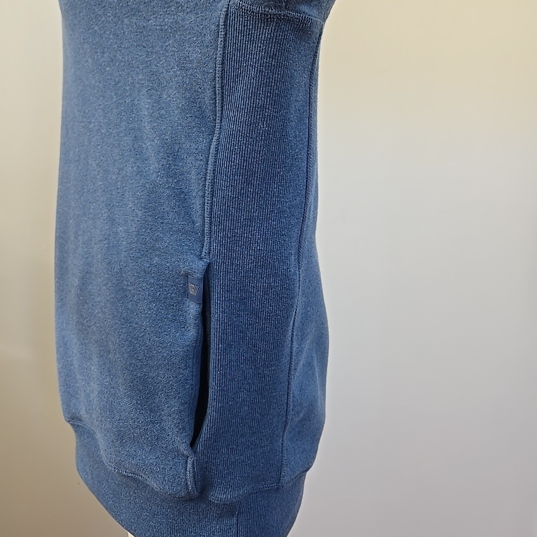 Mack Weldon Ace Half Zip Pullover Ice Storm Heather Blue Men's XL 1/4 Zip