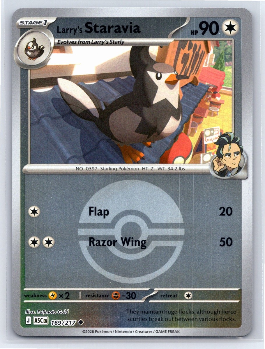 Larry's Staravia (Poke Ball) 169/217 Me: Ascended Heroes Reverse