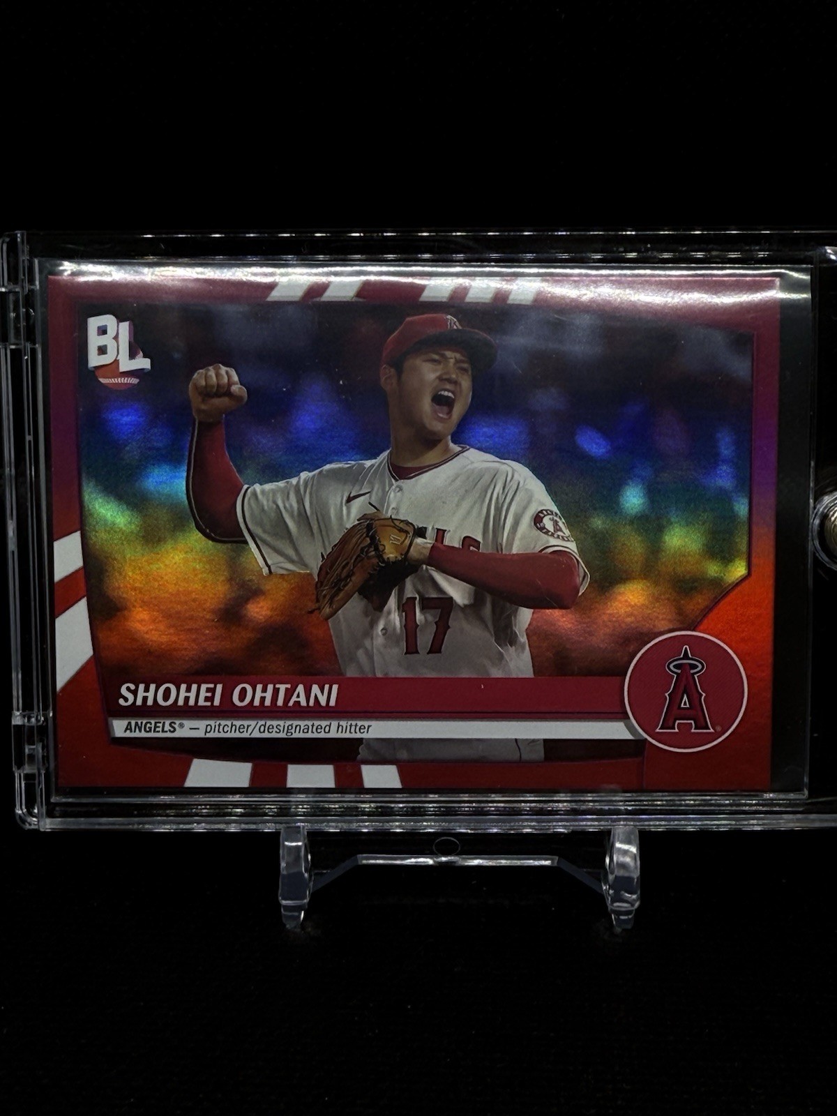 2023 Topps Big League Shohei Ohtani Red Foil Refractor Color Match #287