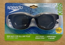 Speedo Sunglass Style Swim Goggles Black UV Protection 3-6 y Kids Sunny Vibes