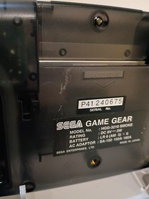 RARE Authentic Smoke Clear Black Sega Game Gear Console w Modern LCD US Seller