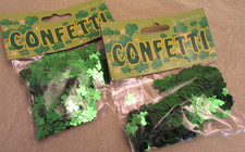 St Patrick's Day LOOSE metallic SHAMROCKS clovers CONFETTI decoration display