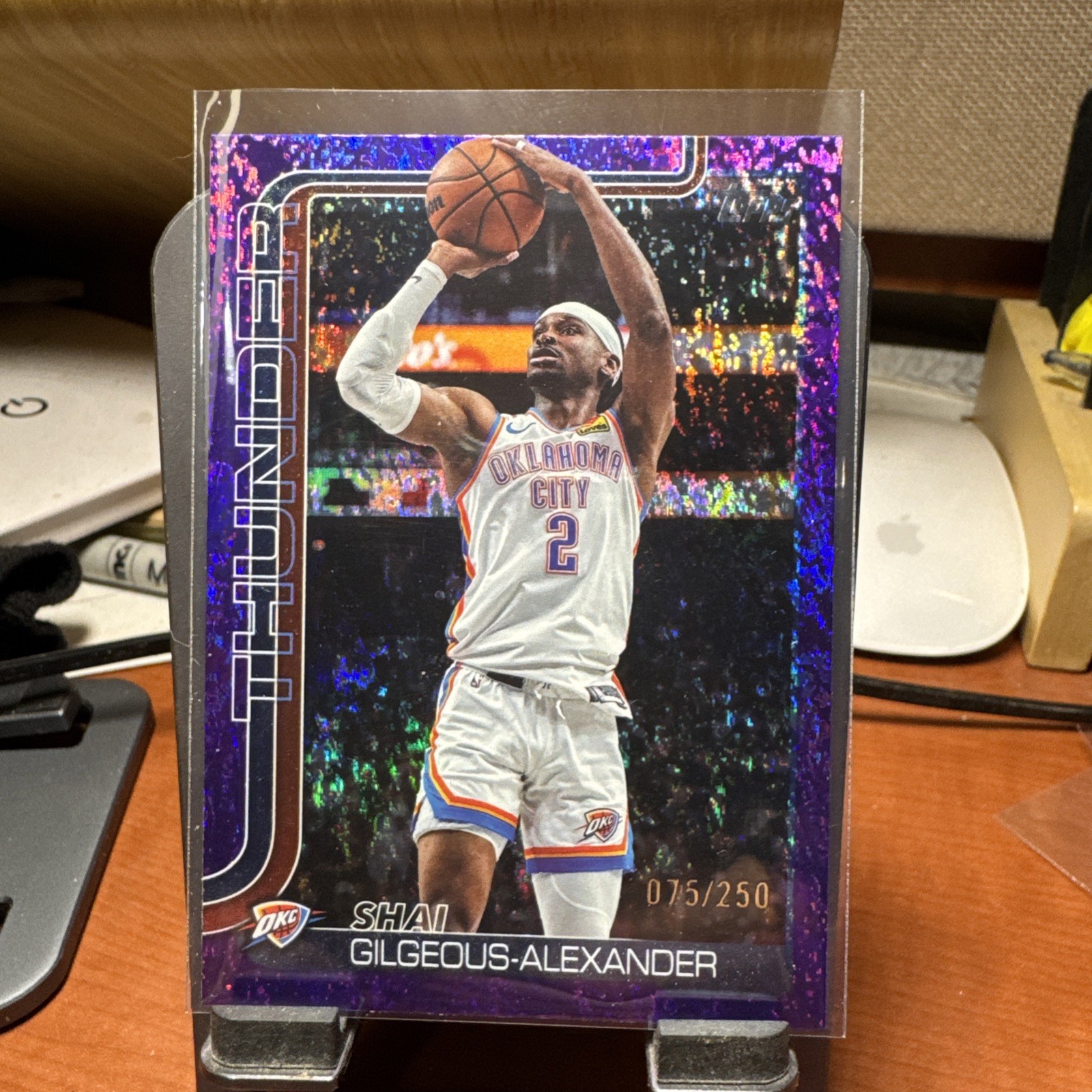 2025 Topps Shai Gilgeous Alexander #115 Purple Holo Foil /250 OKC Thunder