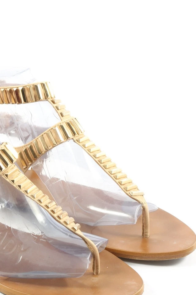 ZARA WOMAN Sandalo Dianette Donna Sandalo Taglia IT 37 crema-argento - Immagine 3 di 4