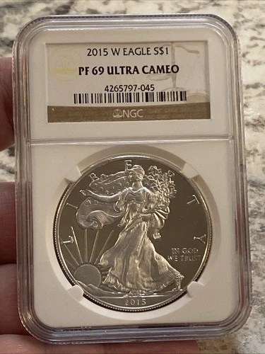 2015 W ~ NGC PF69 ULTRA CAMEO 1 OZ AMERICAN SILVER EAGLE