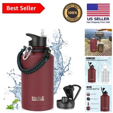 Versatile 64 oz Water Jug with Paracord Handle - Perfect for All Your Beverages