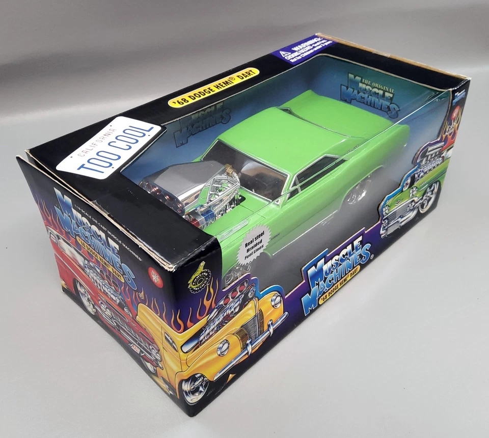 1968 Dodge Hemi Dart 1:18 Scale Diecast By Muscle Machines #71166 - Image 2 of 4
