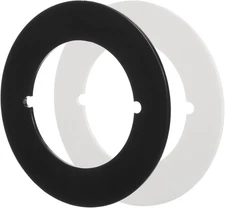 2Pcs Door Knob Plates round Version, Door Deadbolt Reinforcement Plate Matte Bla