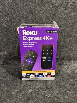 Open Box ROKU EXPRESS 4K+ MPN: 3941R2 COLOR:BLACK (NO POWER CABLE AND HDMI CORD)