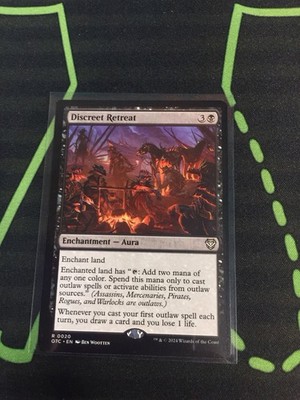 MTG Magic The Gathering Discreet Retreat OTC Rare Black Enchantment