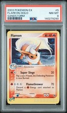 2003 Pokémon EX Flareon Holo Sandstorm #5 PSA 8 New Cert E Reader on eBay