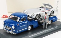 450376800 Mercedes Benz - Racing CAR Transporter Rennwagen 1955 1:43 schuco