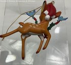 Disney Brown Red Green Yellow Blue Bambi Reindeer Wreath Birds Resin — photo 2