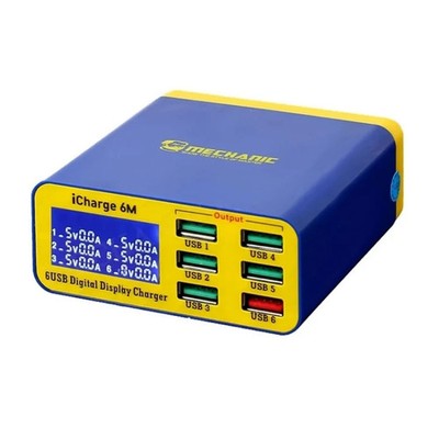 Mechanic icharge 6M QC 3.0 USB Smart Charger Support Fastcharging With LCD, EU P