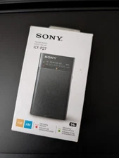 Sony ICF-P27 Portable Radio with 3.5mm Jack Tune into AM/FM Stations Anywhere