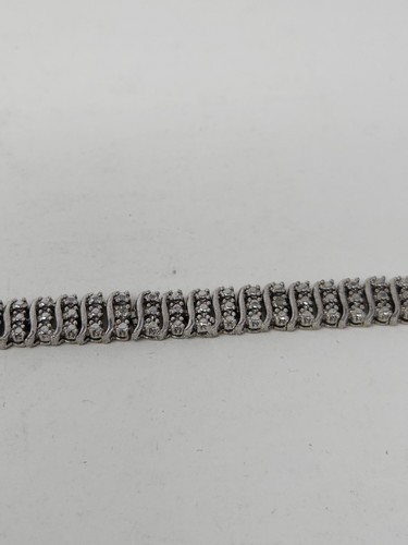 Bracciale TENNIS ROBERT SEAAN RSE diamante zirconi argento sterling 925 7,5" - Foto 15 di 24
