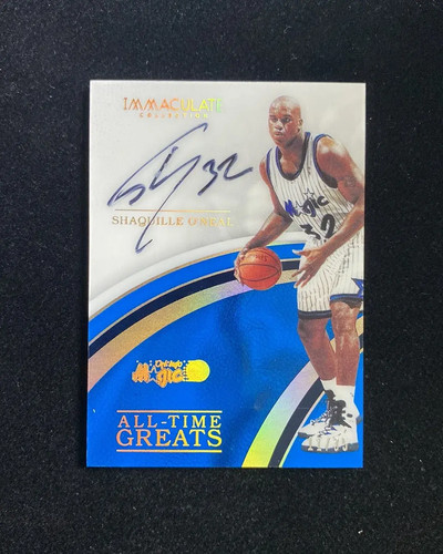 2016-17 Panini Immaculate All Time Greats Shaquille O'Neal Auto 11/35 WU89