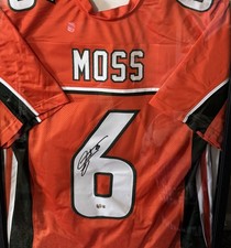 Santana Moss Miami Hurricanes Beckett COA Autographed Jersey