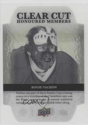 2017-18 Upper Deck Clear Cut Honoured Members Update 8/100 Rogie Vachon HOF 11pm