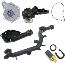 Cooling System Kit WATER PUMP THERMOSTAT For Audi A4 Quattro A5 Quattro Q5 3.2L