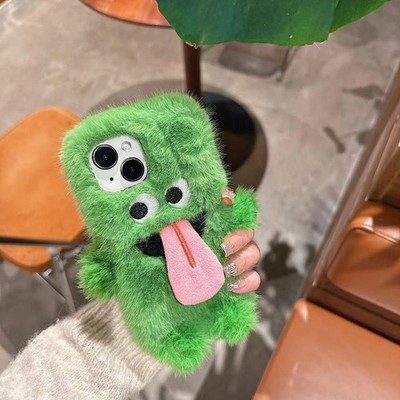 Cute Plush Fluffy Shockproof Funny Soft Phone Case For Samsung S26/26Plus Covers