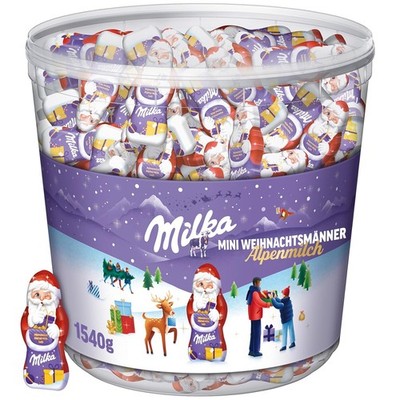 Milka Mini Weihnachts-Männer   Mix aus Alpenmilch, Milchcréme & Noisette, 1540g 