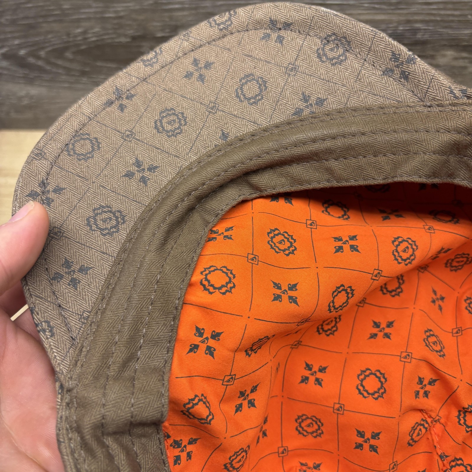 Quiksilver Hat Cap Strap Back Brown Pattern Flat … - image 6