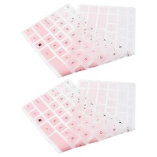 2 Pcs Keyboard Protector Water-resistant Silicone Cover Skin Laptop Sticker