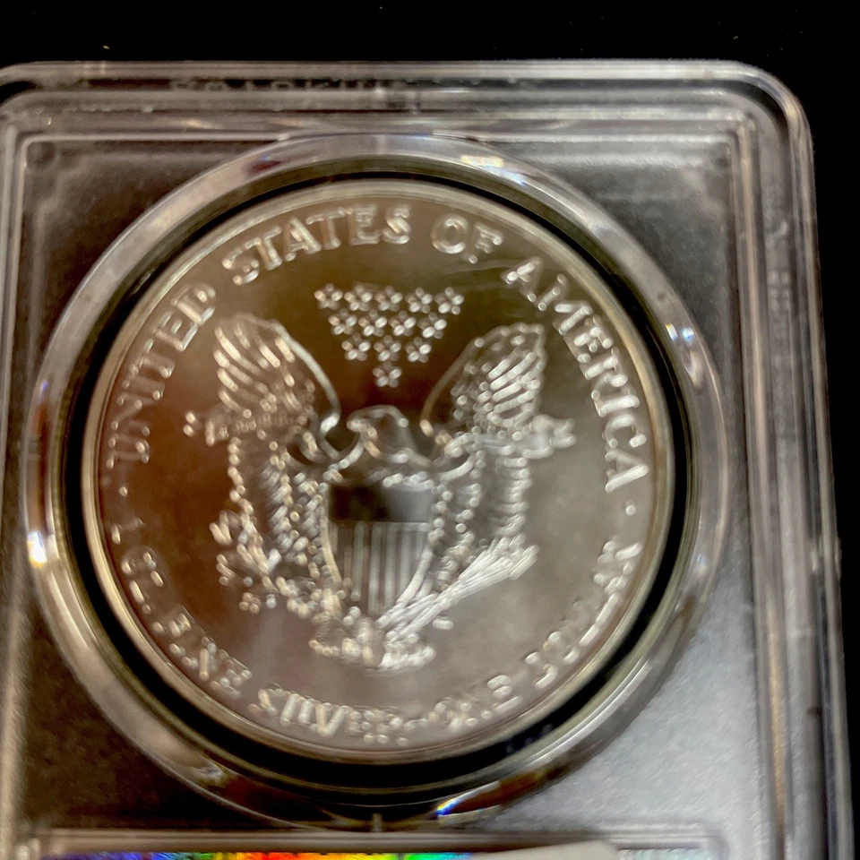 1993 PCGS MS69 Silver Eagle $1 - Image 2 of 3