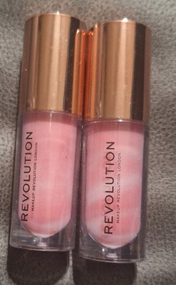 Lot of 2 Revolution Makeup Ceramide Lip Swirl Lip Gloss - Gloss Clear 4.5ml