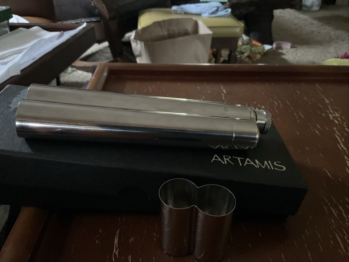 Stainless Steel Cigarette Holder Wine Hip Flask Rustproof Portable for  Travel