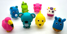 Mixed Lot of 8 Soft Plastic Rubber Bathtub Float Toys