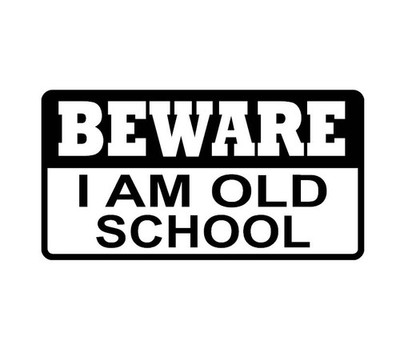 Beware I Am Old School Decal - Funny Old Man - Funny Old Guy - Adult - Old Days