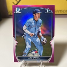 2023 Bowman - Chrome Prospects Luis Garcia #BCP-94 Fuchsia Refractor /199 (RC)