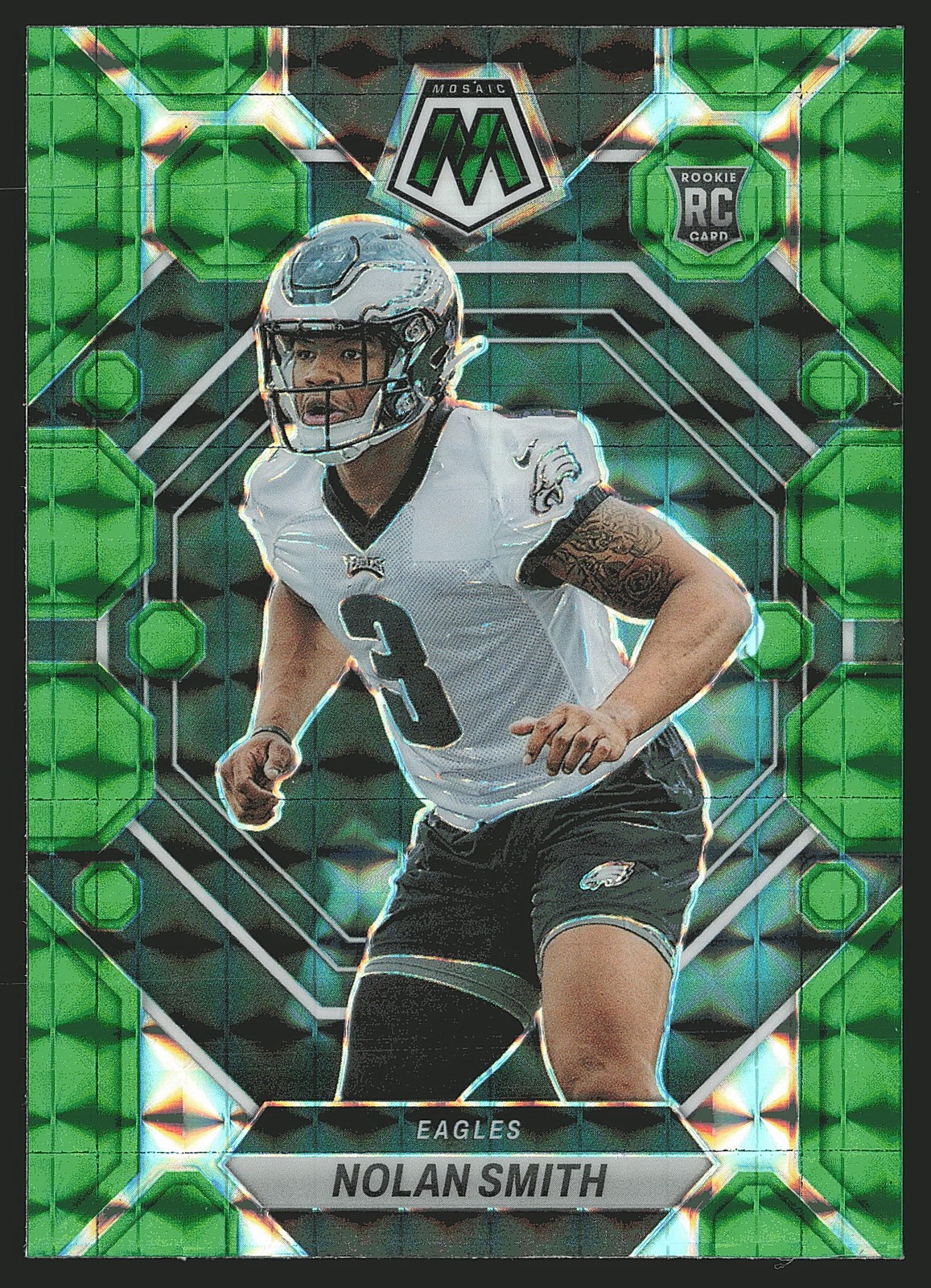 2023 Panini Mosaic #353 Nolan Smith Green Mosaic RC