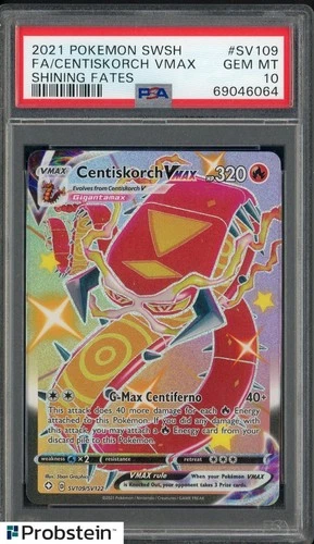 2021 Pokemon SWSH Shining Fates #SV109 FA Centiskorch VMAX PSA 10 GEM MINT