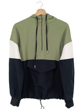ZARA Felpa con cappuccio Donna Tuta da ginnastica Taglia IT 38 blu-bianco-cachi