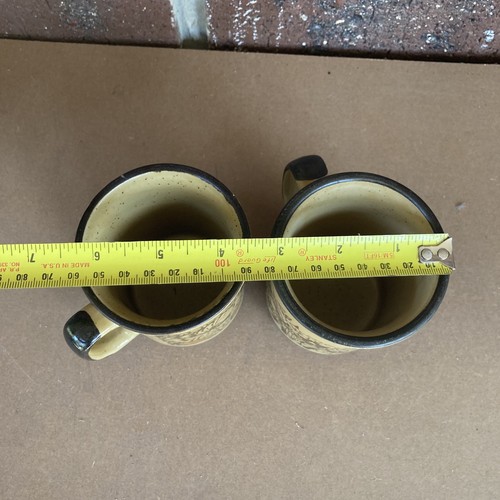 2 Vintage Ceramic Floral Mugs Retro Flower Coffee Tea Cups Mid Century Decor - Picture 10 of 10