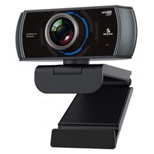 N980P 1080P 60FPS Webcam with Microphone and Software Control, USB Computer C...