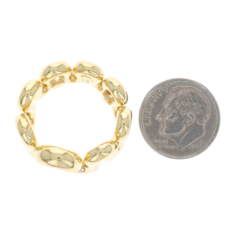 Yellow Gold Squiggle Wave Statement Ring - 18k SZ… - image 5