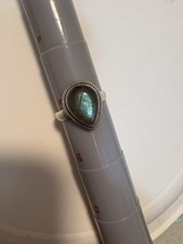 925 Sterling Silver Genuine Labradorite Ring Size 9