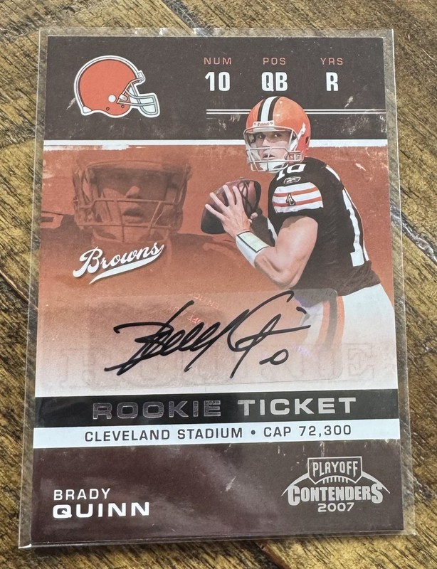 Donruss/Playoff 2007 Playoff Contenders Brady Quinn Rookie Ticket Auto #115